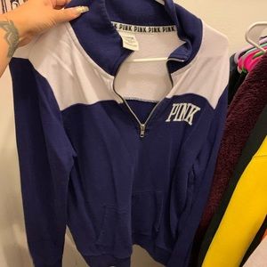 PINK half zip sweater